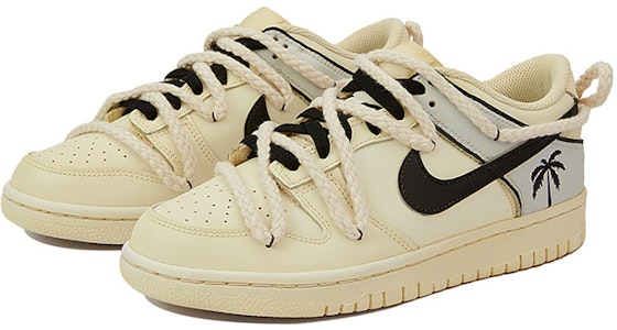 【定制球鞋】 Nike Dunk Low 做舊 小眾 ins風 椰子樹 打孔 禮物 潮流 低幫 板鞋 GS 米黑灰 Lookbook 【定制球鞋】 Nike Dunk Low 做舊 小眾 ins風 椰子樹 打孔 禮物 潮流 低幫 板鞋 GS 米黑灰
