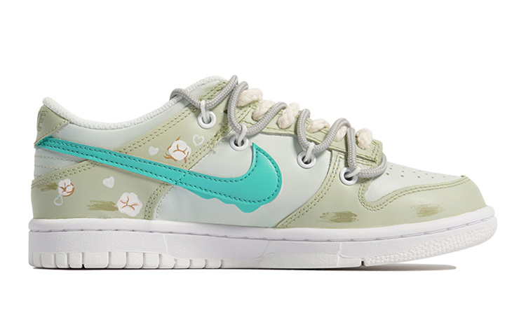 Order [Kasut Custom] Nike Dunk Low 'Distressed Cotton Matcha Hijau' DH9765-100(TeamP-棉花做旧S-BOX)