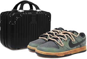 【訂製球鞋】Nike Dunk Low 解構風 復古 做舊 Vibe風 墨綠 漸變 骷髏 低幫 板鞋 男款 綠黑 Buy 【訂製球鞋】Nike Dunk Low 解構風 復古 做舊 Vibe風 墨綠 漸變 骷髏 低幫 板鞋 男款 綠黑