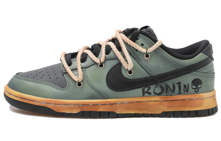 Order [Shoes Custom] Nike Dunk Low 'Distressed Green Gradient Skull' DD1391-100(Team拾玖-复古做旧绿男)