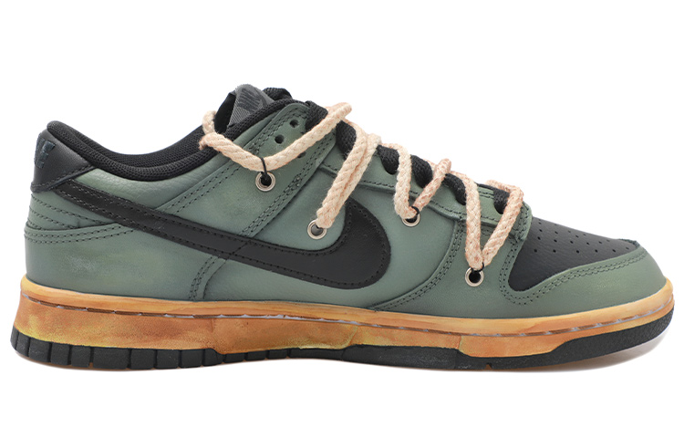 Lookbook [Shoes Custom] Nike Dunk Low 'Distressed Green Gradient Skull' DD1391-100(Team拾玖-复古做旧绿男)