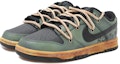 Shop 【訂製球鞋】Nike Dunk Low 解構風 復古 做舊 Vibe風 墨綠 漸變 骷髏 低幫 板鞋 男款 綠黑