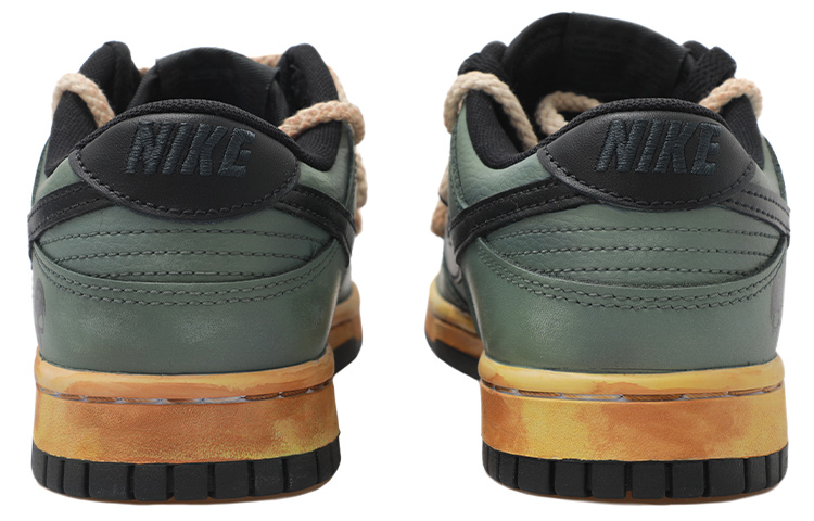 Details for [Shoes Custom] Nike Dunk Low 'Distressed Green Gradient Skull' DD1391-100(Team拾玖-复古做旧绿男)
