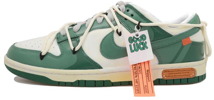 custom-shoes-nike-dunk-low-distressed-shadow-patchwork-deconstructed-white-green