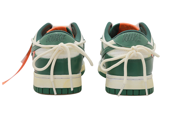 Shop ナイキダンクロー "ディストレストシャドウパッチワーク分解ホワイトグリーン" カスタムシューズ DD1391-300(Team拾玖-风绿贴布男S-BOX)