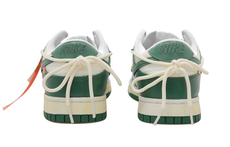 Shop [Kasut Custom] Nike Dunk Low 'Distressed Shadow Patchwork Deconstructed Putih-Hijau' FD9911-101(Team拾玖-风绿贴布女S-BOX)