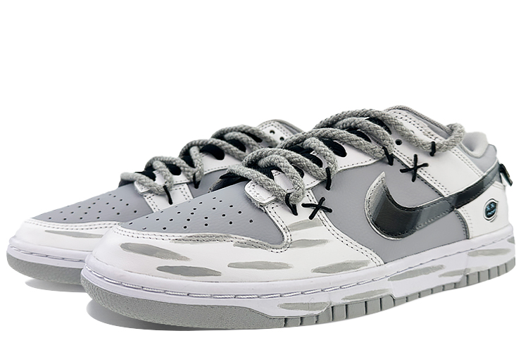 Lookbook [定制鞋] 耐克 Dunk Low '末日灰白' DJ6188-003(Team40-男款世界末日灰白)