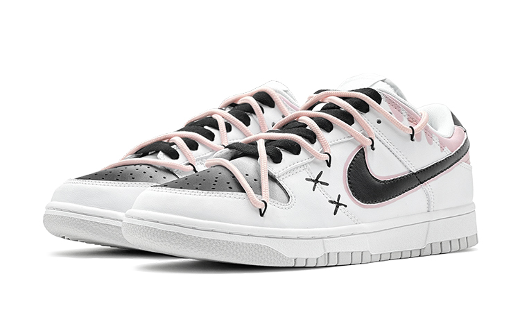 Lookbook 【定製球鞋】Nike Dunk Low 多巴胺搭配 黑粉雙勾 特別鞋盒 防滑耐磨 低筒 滑板鞋 男款 黑粉