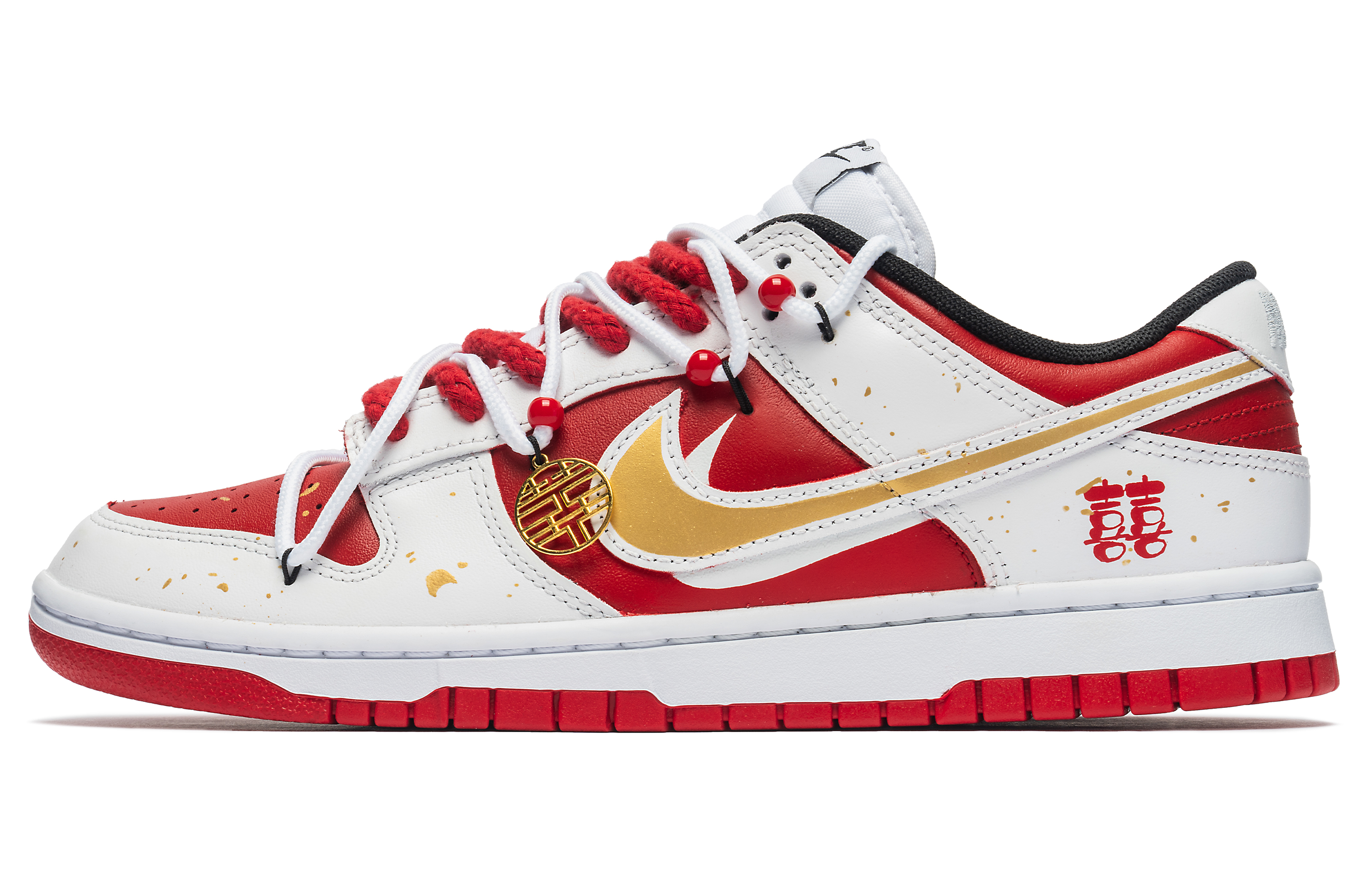 [Custom Shoes] Nike Dunk Low 'Double Happiness' Novelship