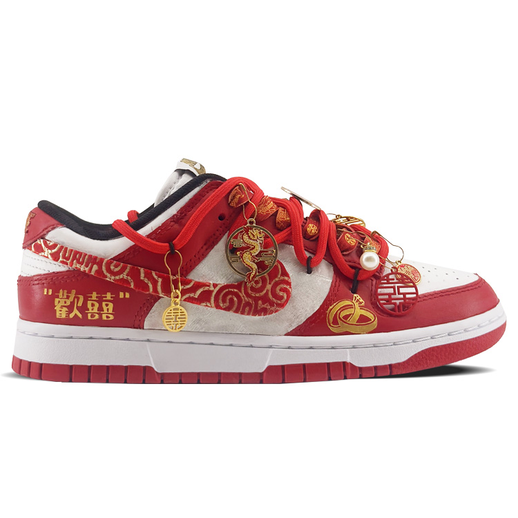 Order 【カスタムシューズ】ナイキダンクロー『ダブルハピネス ドラゴンフェニックス』 FD9762-061(Team97-喜欢你）