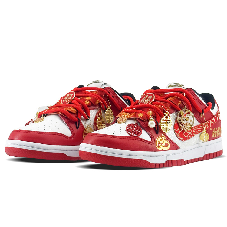 Shop 【カスタムシューズ】ナイキダンクロー『ダブルハピネス ドラゴンフェニックス』 FD9762-061(Team97-喜欢你）