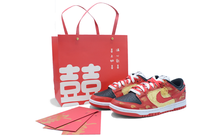 Buy [定制鞋] 耐克Dunk Low '双喜刺绣' FD9762-061-454998