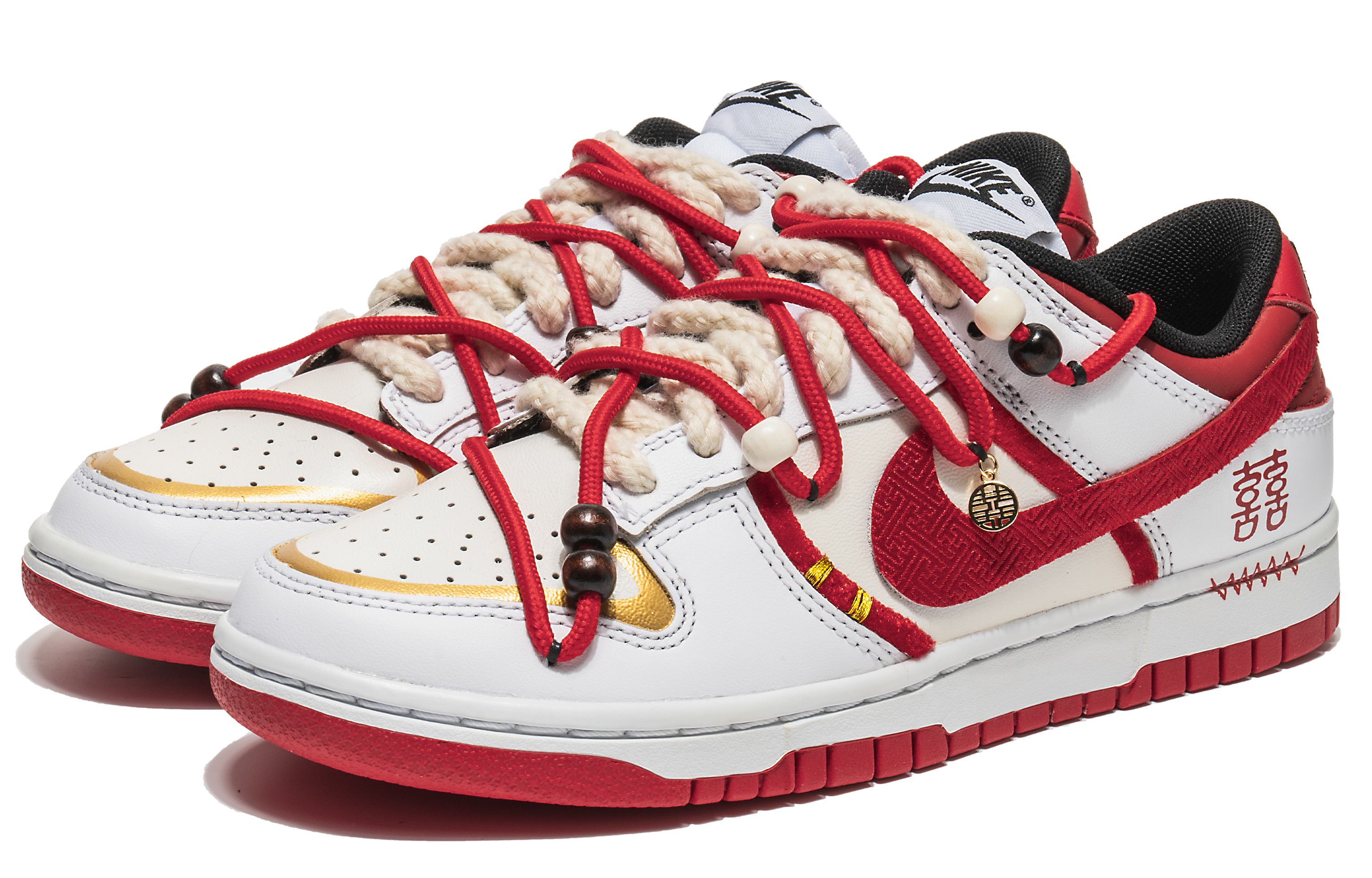 Lookbook 나이키 덩크 로우 '囍 백홍 실크' (Nike Dunk Low '囍 백홍 실크') FD9762-061(Team22-喜结连理dunk)