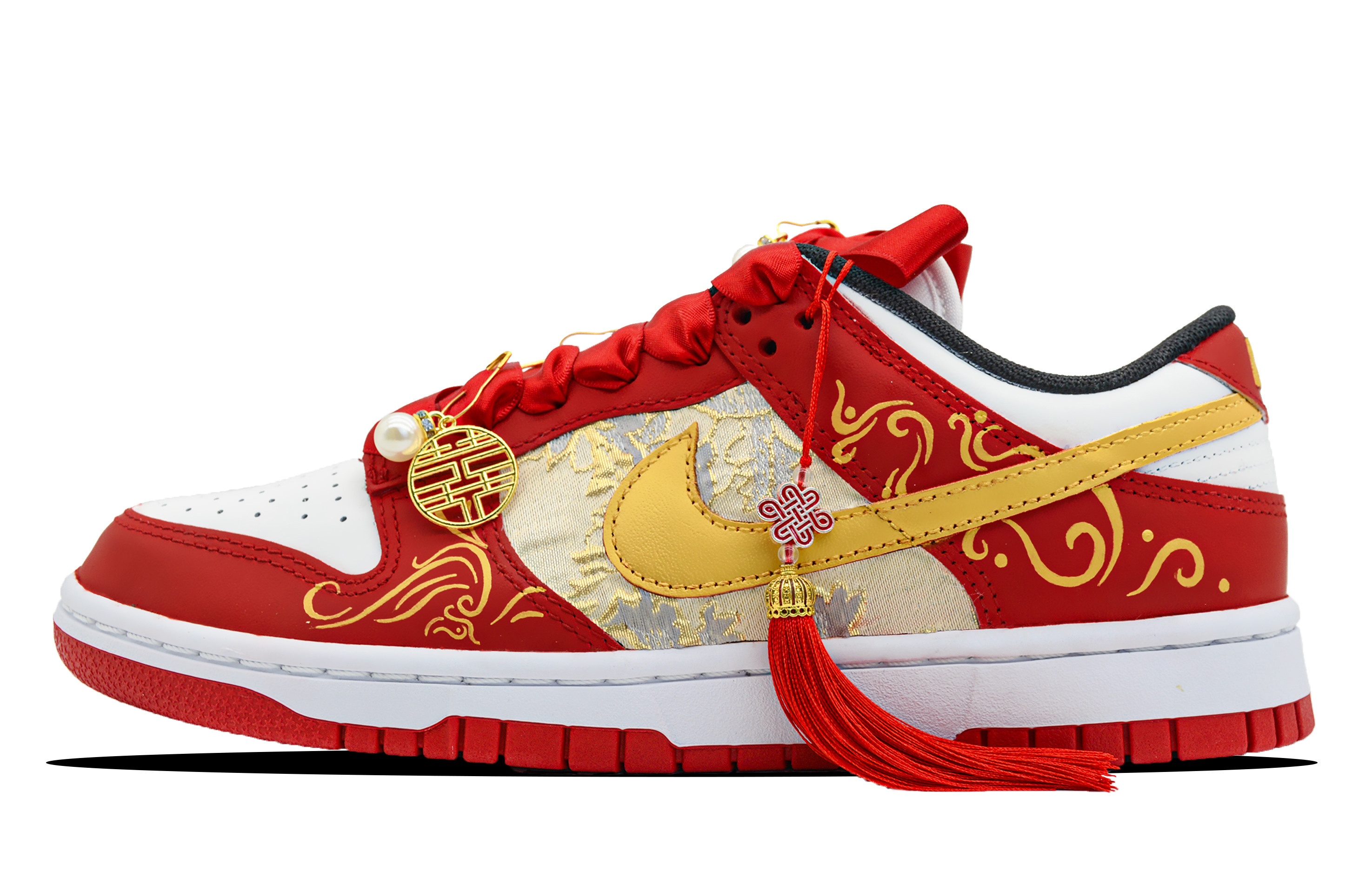 Order [Zapatillas Personalizadas] Nike Dunk Low 'Boda Dragón y Fénix' FD9762-061(Team28-男女款白头偕老手提袋版)