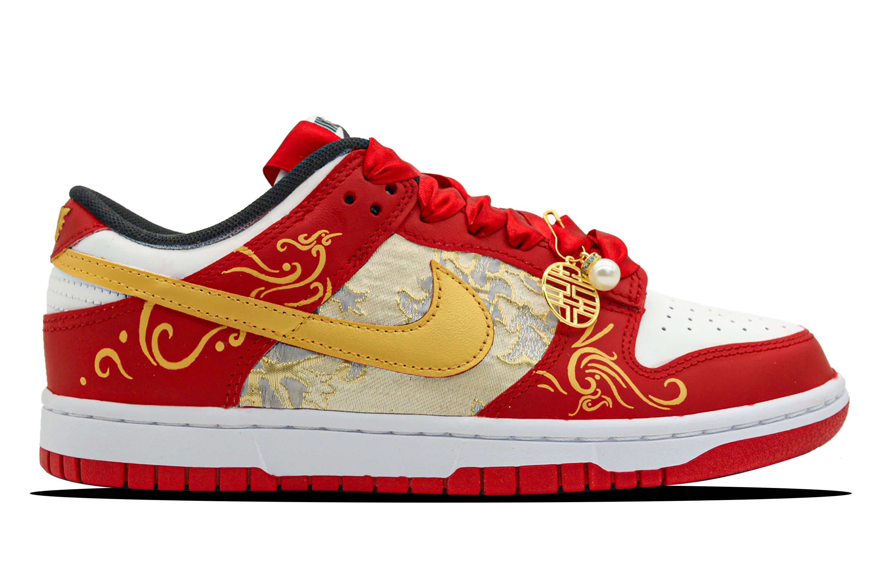 Lookbook [Zapatillas Personalizadas] Nike Dunk Low 'Boda Dragón y Fénix' FD9762-061(Team28-男女款白头偕老手提袋版)
