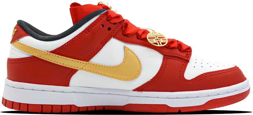 【定制球鞋】 Nike Dunk Low 一心一意 白頭偕老 絲綢貼布 龍鳳呈祥 手提袋版 低幫 板鞋 男女同款 紅金色 Shop 【定制球鞋】 Nike Dunk Low 一心一意 白頭偕老 絲綢貼布 龍鳳呈祥 手提袋版 低幫 板鞋 男女同款 紅金色