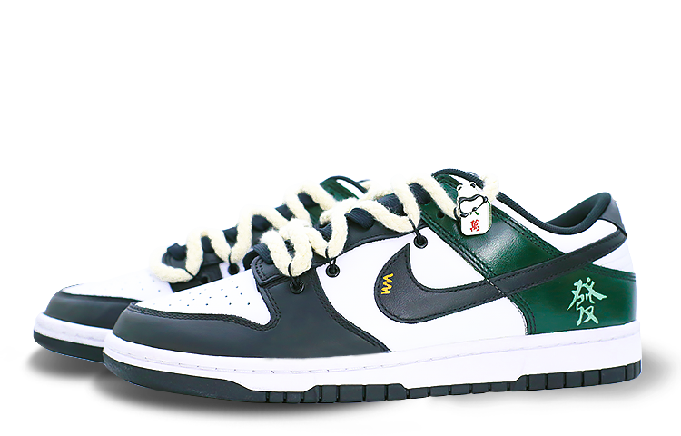 [Custom Shoes] Nike Dunk Low 'Dragon Tornado CNY Black White Green' 圖 4