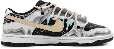 【訂製球鞋】 Nike Dunk Low 龍遊萬川 栩栩江山 鱗片 國風國潮 尾繩可拆卸 低筒 板鞋 GS 黃黑 Order 【訂製球鞋】 Nike Dunk Low 龍遊萬川 栩栩江山 鱗片 國風國潮 尾繩可拆卸 低筒 板鞋 GS 黃黑