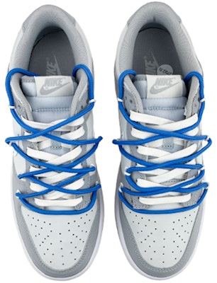 【訂製球鞋】Nike Dunk Low 蜻蜓之吻 情侶 低幫 板鞋 男款 白藍灰 Shop 【訂製球鞋】Nike Dunk Low 蜻蜓之吻 情侶 低幫 板鞋 男款 白藍灰