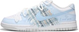 Buy 【訂製籃球鞋】Nike Dunk Low 火心夢幻淡藍 愛心小香風 解構式綁帶 復古 低筒 板鞋 男款 白藍色