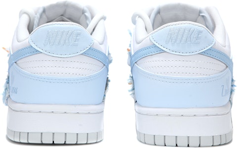 【訂製籃球鞋】Nike Dunk Low 火心夢幻淡藍 愛心小香風 解構式綁帶 復古 低筒 板鞋 男款 白藍色 Shop 【訂製籃球鞋】Nike Dunk Low 火心夢幻淡藍 愛心小香風 解構式綁帶 復古 低筒 板鞋 男款 白藍色