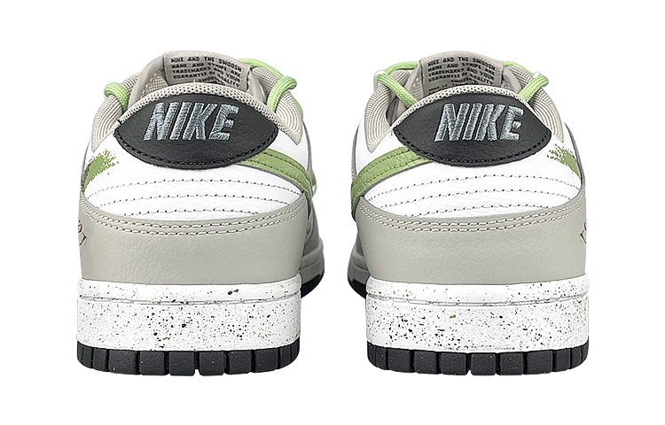 Purchase [Sepatu Kustom] Nike Dunk Low 'Dual Swoosh Splatter Gaya Cina Teratai Hitam Putih Abu' FD0661-100(Team47-男双勾莲花解构)