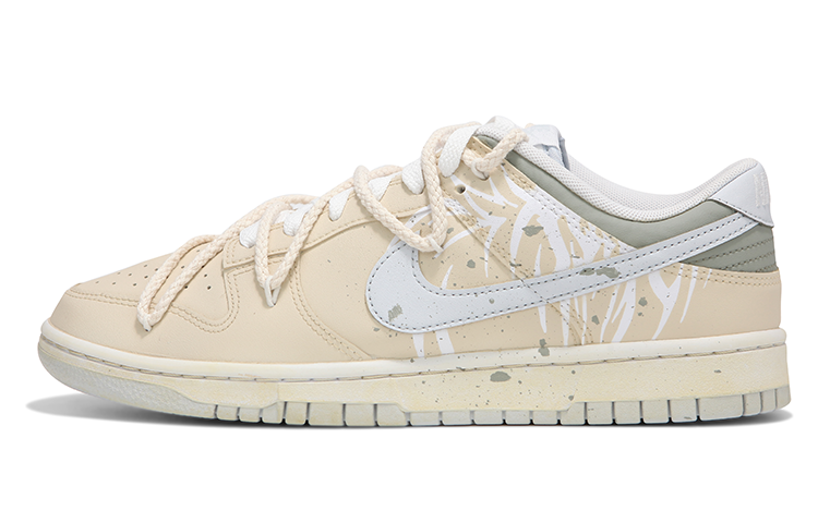 Buy 【定制球鞋】 Nike Dunk Low NO.205 沙丘圖騰 枯枝 復古做舊 解構綁帶 低幫 板鞋 男款 沙漠黃