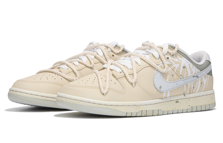 Lookbook 【定制球鞋】 Nike Dunk Low NO.205 沙丘圖騰 枯枝 復古做舊 解構綁帶 低幫 板鞋 男款 沙漠黃