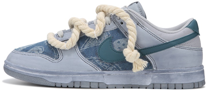 custom-shoes-nike-dunk-low-dyed-washed-denim-paisley-deconstructed-straps-grey-blue