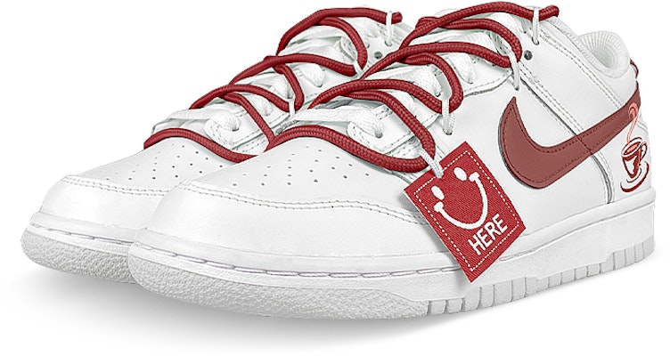 Nike Dunk Lowカスタム Earl Grey 白×赤 DV0831-101(Team47-男红茶解) Lookbook Nike Dunk Lowカスタム Earl Grey 白×赤 DV0831-101(Team47-男红茶解)