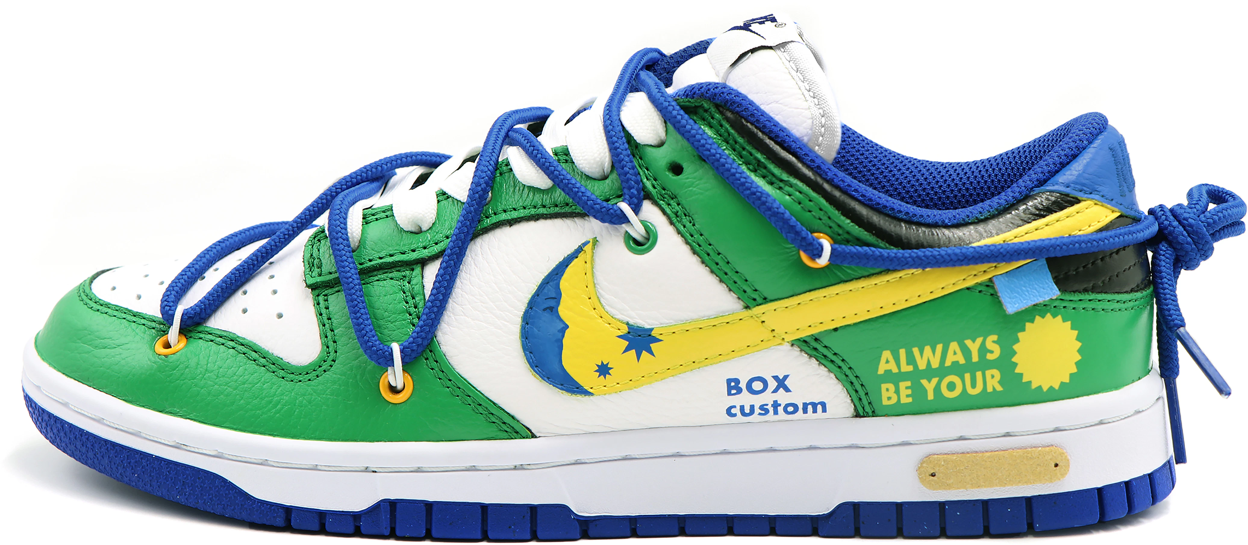 custom-shoes-nike-dunk-low-earth-day-blue-yellow-green