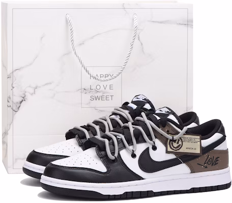 【定製球鞋】 Nike Dunk Low 解構 字母 高街 低幫 板鞋 GS 大地色 Buy 【定製球鞋】 Nike Dunk Low 解構 字母 高街 低幫 板鞋 GS 大地色