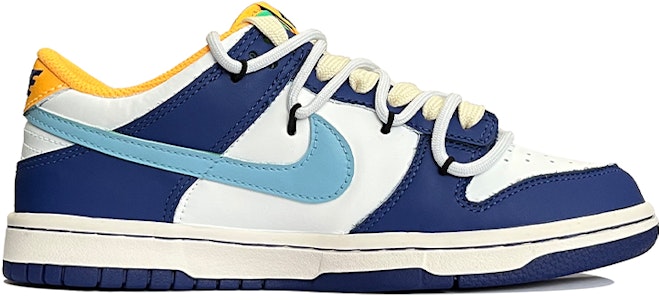 【訂製球鞋】 Nike Dunk 低筒 厄瓜多爾 春夏系列 簡約 中性風 防滑耐磨 低筒 滑板鞋 GS 藍白 Order 【訂製球鞋】 Nike Dunk 低筒 厄瓜多爾 春夏系列 簡約 中性風 防滑耐磨 低筒 滑板鞋 GS 藍白