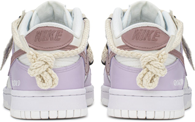 【定製球鞋】 Nike Dunk Low FZBB 刺繡玫瑰 溫柔 簡約 低筒 板鞋 GS 紫粉 Shop 【定製球鞋】 Nike Dunk Low FZBB 刺繡玫瑰 溫柔 簡約 低筒 板鞋 GS 紫粉