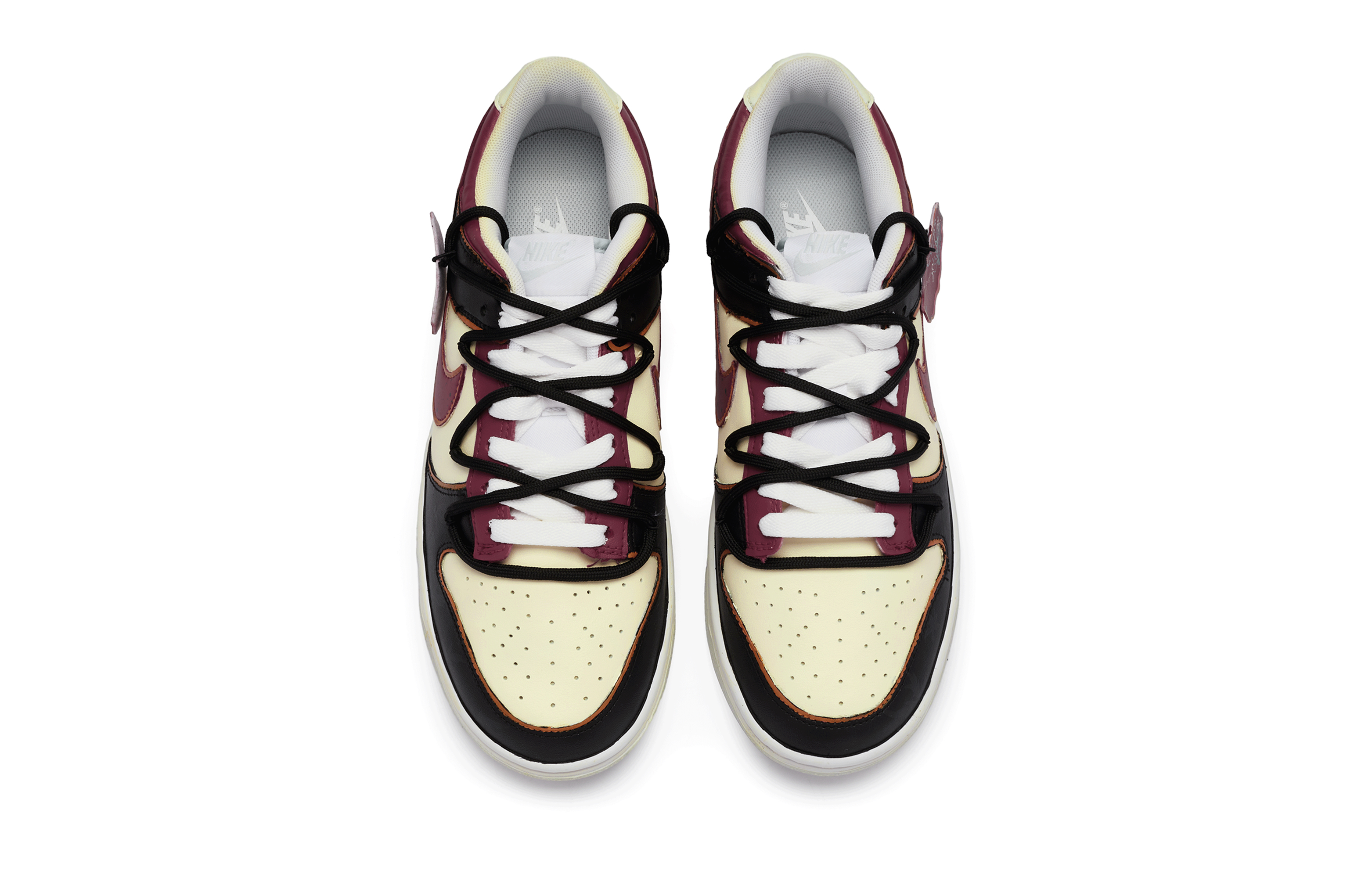 Shop 【訂製球鞋】Nike Dunk Low 811製造 琺瑯花鳥 台灣風 古典 防滑 低筒 板鞋 男款 紫紅黑