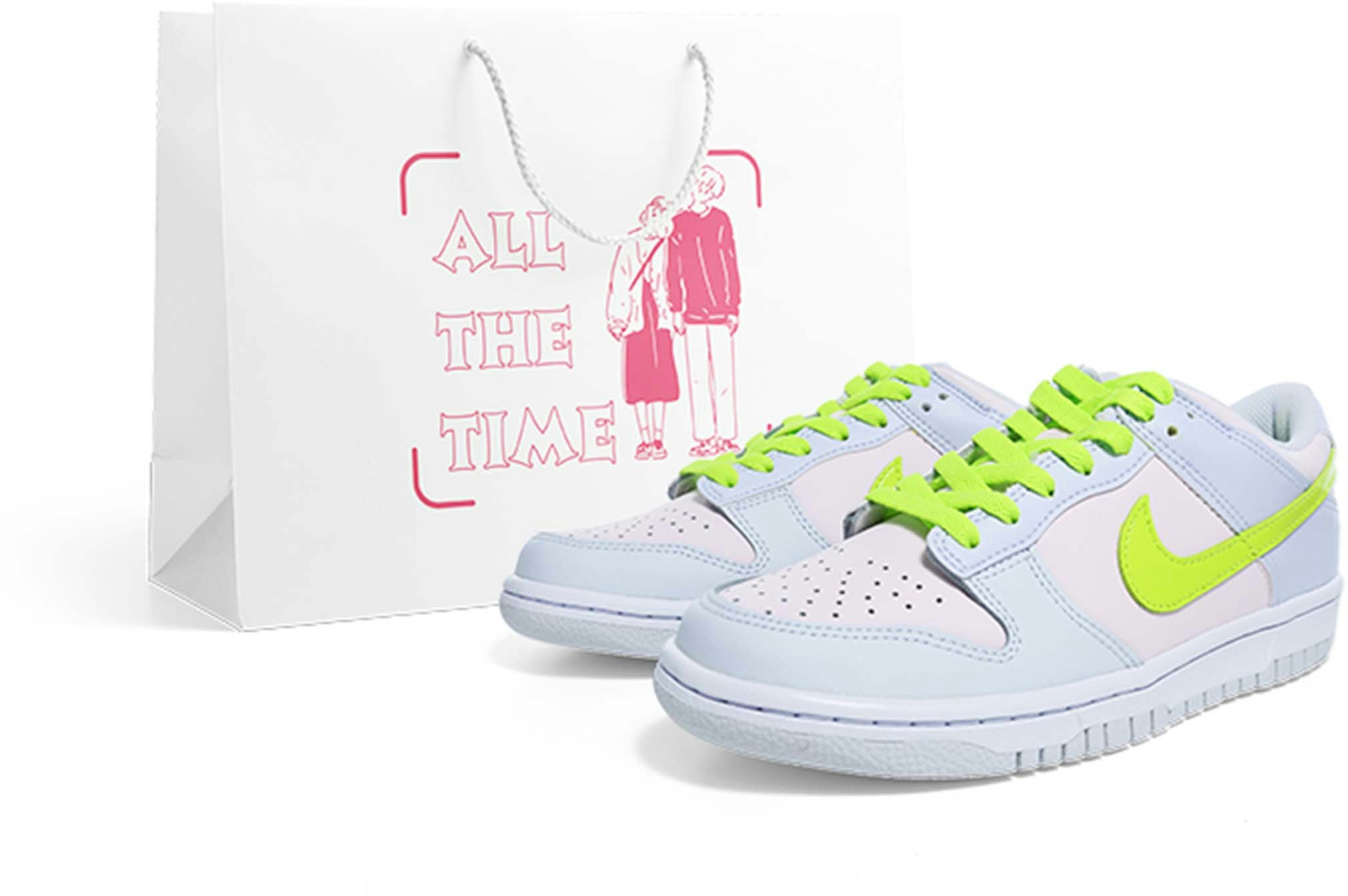 custom-shoes-nike-dunk-low-energetic-green-swoosh