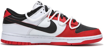 【客製運動鞋】Nike Dunk Low 電競 遊戲 賽車 解構綁帶 復古 低筒 板鞋 男女同款 白紅黑 Order 【客製運動鞋】Nike Dunk Low 電競 遊戲 賽車 解構綁帶 復古 低筒 板鞋 男女同款 白紅黑