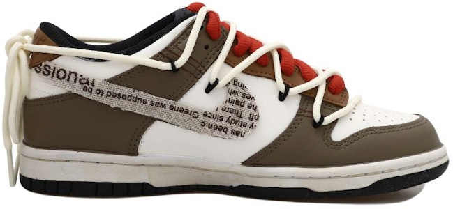 【訂製球鞋】 Nike Dunk Low 永恆愛 我願意 做舊 七夕愛心 貼布 解構鞋帶 禮盒 低筒 板鞋 男款 白紅棕 Order 【訂製球鞋】 Nike Dunk Low 永恆愛 我願意 做舊 七夕愛心 貼布 解構鞋帶 禮盒 低筒 板鞋 男款 白紅棕