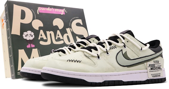 【訂製球鞋】 Nike Dunk Low 喬木故事 浸染 小眾百搭 低筒 板鞋 GS 白綠 Buy 【訂製球鞋】 Nike Dunk Low 喬木故事 浸染 小眾百搭 低筒 板鞋 GS 白綠