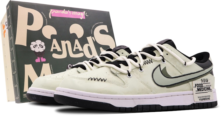 【訂製球鞋】 Nike Dunk Low 喬木故事 浸染 小眾百搭 低筒 板鞋 GS 白綠 Buy 【訂製球鞋】 Nike Dunk Low 喬木故事 浸染 小眾百搭 低筒 板鞋 GS 白綠