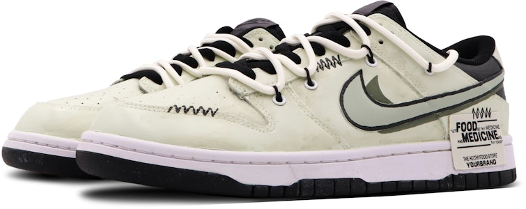 【訂製球鞋】 Nike Dunk Low 喬木故事 浸染 小眾百搭 低筒 板鞋 GS 白綠 Shop 【訂製球鞋】 Nike Dunk Low 喬木故事 浸染 小眾百搭 低筒 板鞋 GS 白綠