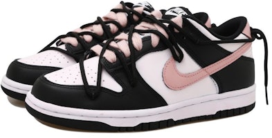 【客製球鞋】 Nike Dunk Low OKHR 做舊 粉墨 暈染 解構鞋帶 禮盒 低筒 板鞋 GS 黑粉 Lookbook 【客製球鞋】 Nike Dunk Low OKHR 做舊 粉墨 暈染 解構鞋帶 禮盒 低筒 板鞋 GS 黑粉