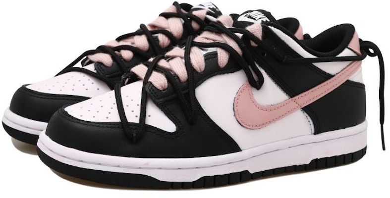【客製球鞋】 Nike Dunk Low OKHR 做舊 粉墨 暈染 解構鞋帶 禮盒 低筒 板鞋 GS 黑粉 Lookbook 【客製球鞋】 Nike Dunk Low OKHR 做舊 粉墨 暈染 解構鞋帶 禮盒 低筒 板鞋 GS 黑粉