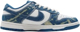 Order 【客製球鞋】 Nike Dunk Low 漸變牛仔 高街潮流 校園風 隨機圖案 牛仔 自由潑墨 低筒 滑板鞋 男款 藍白