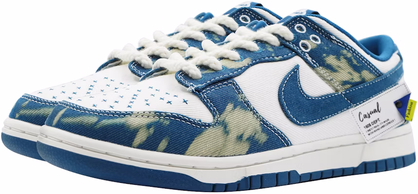 【客製球鞋】 Nike Dunk Low 漸變牛仔 高街潮流 校園風 隨機圖案 牛仔 自由潑墨 低筒 滑板鞋 男款 藍白 Lookbook 【客製球鞋】 Nike Dunk Low 漸變牛仔 高街潮流 校園風 隨機圖案 牛仔 自由潑墨 低筒 滑板鞋 男款 藍白