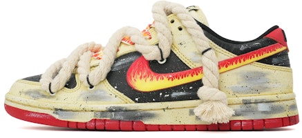 ナイキ ダンク ロー 'フェイデッド フレーム スウッシュ アーモンド' カスタムシューズ FD9762-061(Team35-活力火焰) Buy ナイキ ダンク ロー 'フェイデッド フレーム スウッシュ アーモンド' カスタムシューズ FD9762-061(Team35-活力火焰)