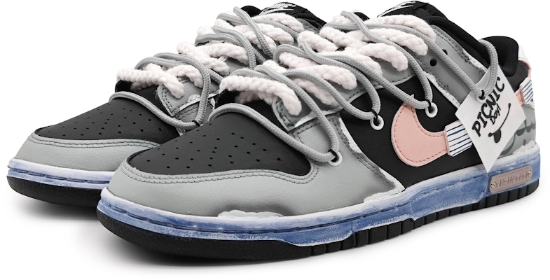 나이키 덩크 로우 '핑크블랙그레이' (커스텀) FD1232-001(Team16-女款摩根褪色粉) Lookbook 나이키 덩크 로우 '핑크블랙그레이' (커스텀) FD1232-001(Team16-女款摩根褪色粉)