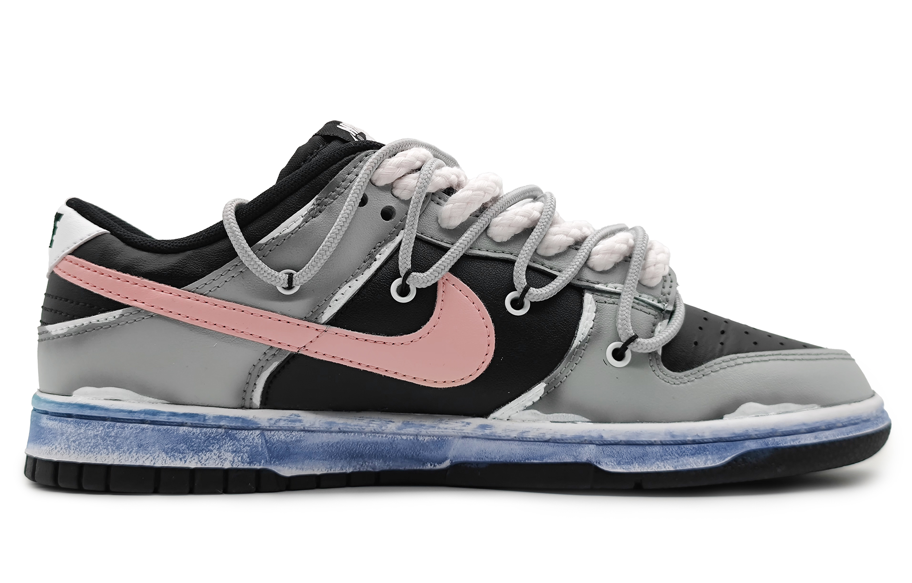 Order 나이키 덩크 로우 '페일 핑크-그레이' 커스텀 (49 characters) DV0831-002(Team16-男款摩根褪色粉)