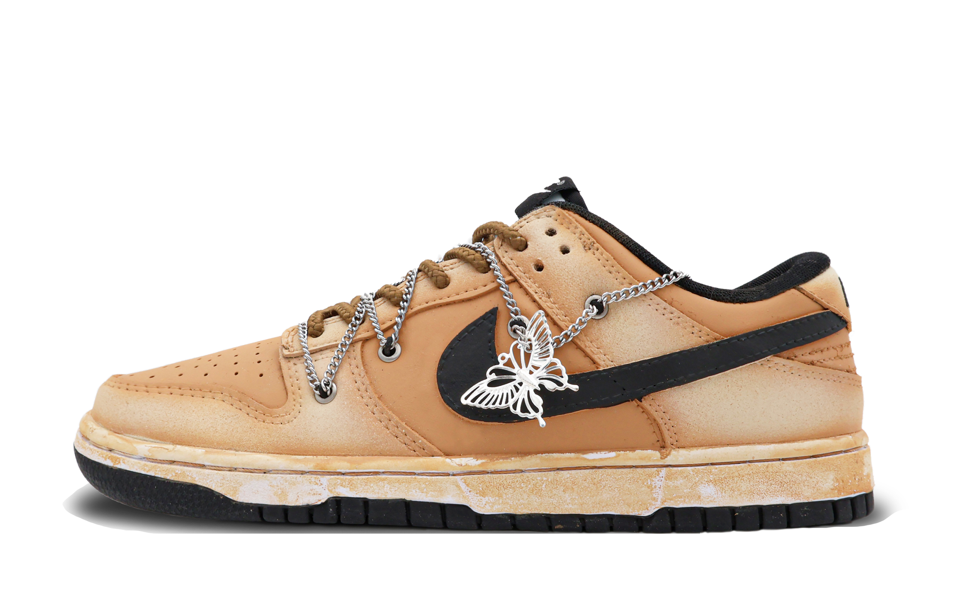 Buy ナイキダンクロー「フォールンリーフプリッピ—ライトオレンジ」カスタムシューズ CW1590-100(Team53-女款枯叶蝶S-BOX）