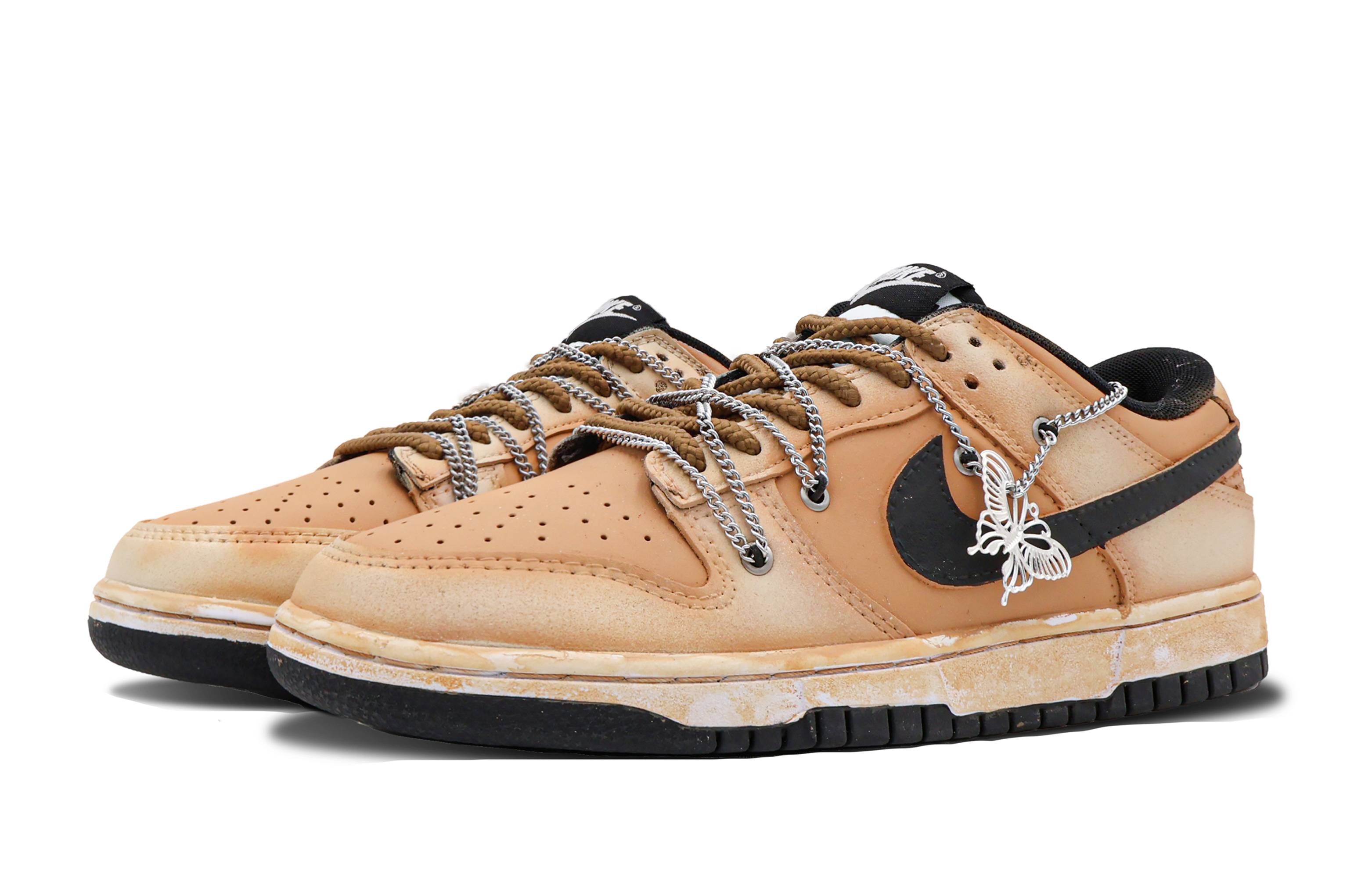 Lookbook ナイキダンクロー「フォールンリーフプリッピ—ライトオレンジ」カスタムシューズ CW1590-100(Team53-女款枯叶蝶S-BOX）